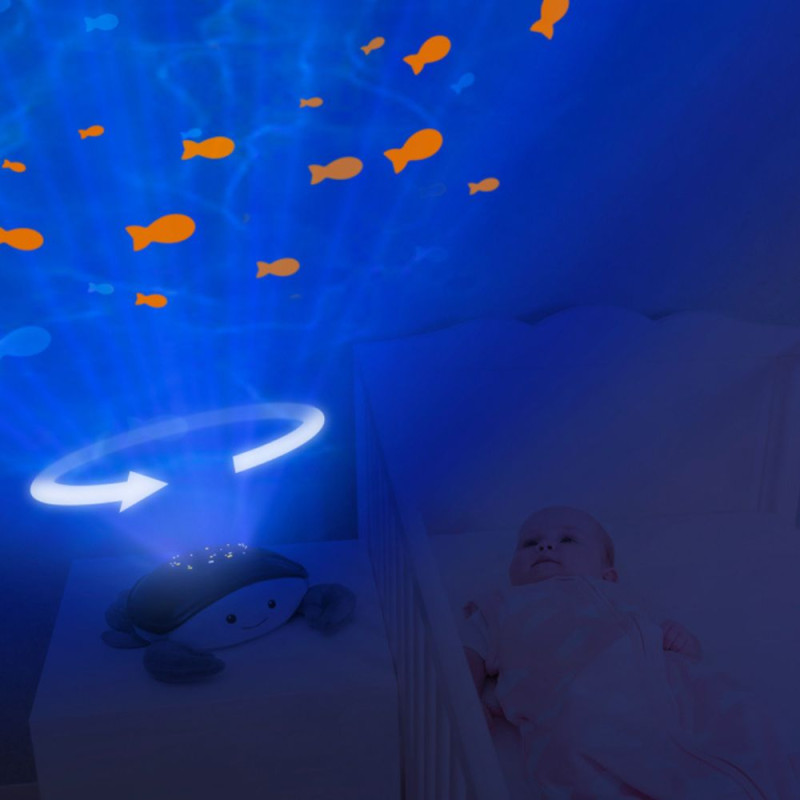 Proyector de estrellas para bebés, luminoso y musical