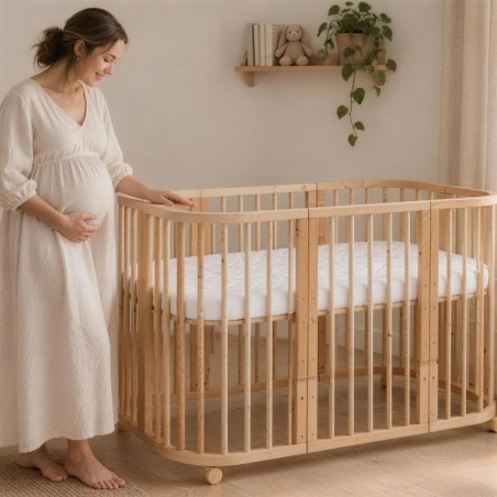 Cuna evolutiva 7 en 1 W2 Waldin - Charlie - NATURAL