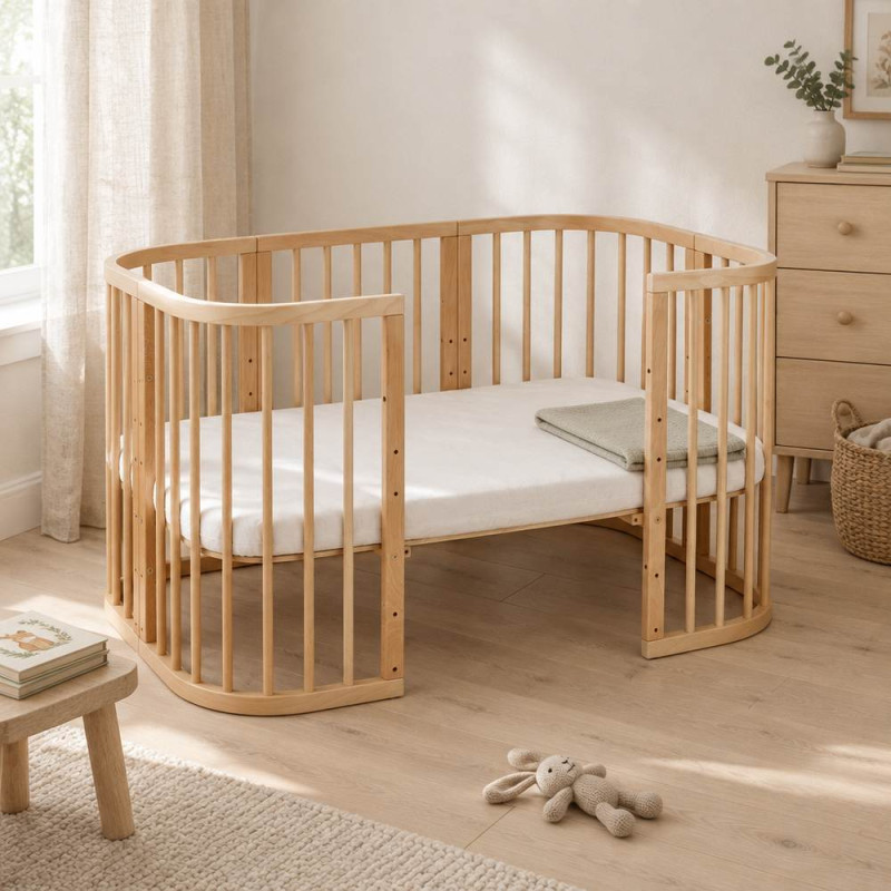 Cuna evolutiva 7 en 1 W2 Waldin - Charlie - NATURAL