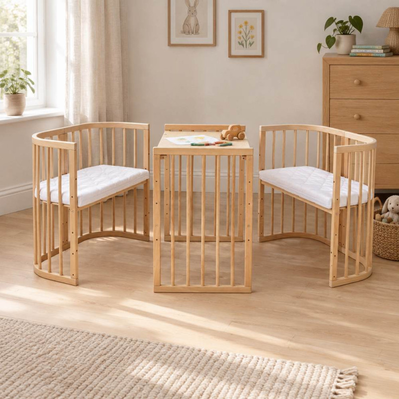 Cuna evolutiva 7 en 1 W2 Waldin - Charlie - NATURAL