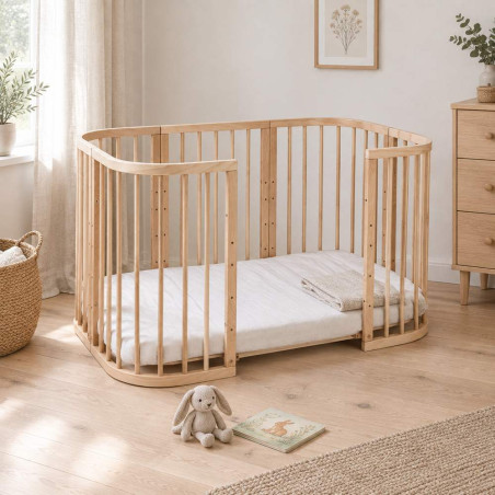 Cuna evolutiva 7 en 1 W2 Waldin - Charlie - NATURAL