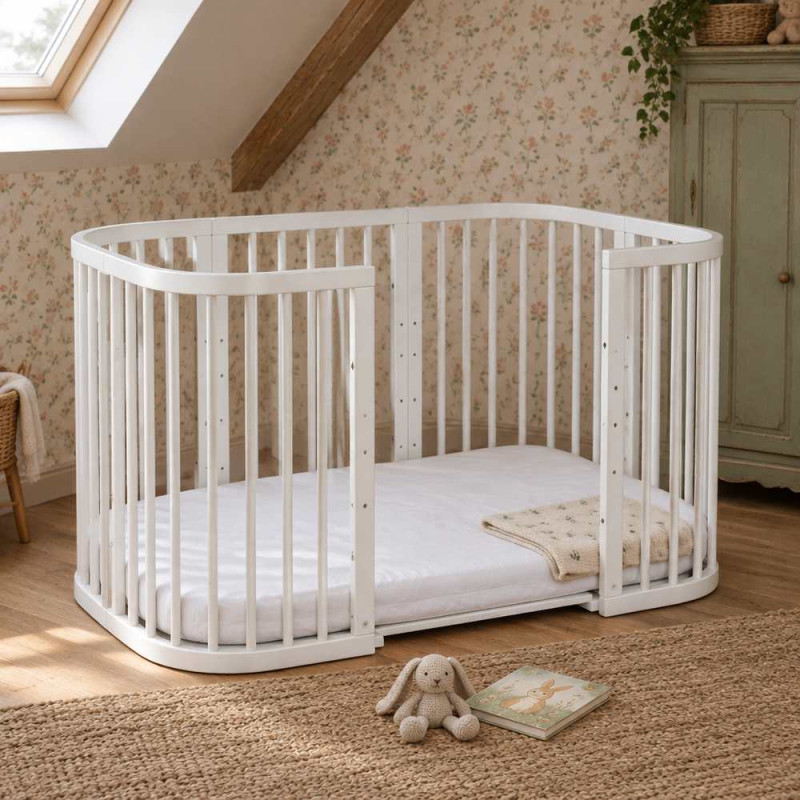 Cuna evolutiva 7 en 1 W2 Waldin - Charlie - NATURAL