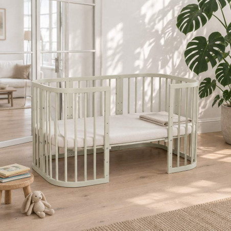 Lit bébé évolutif 7 en 1 - Charlie - NATUREL