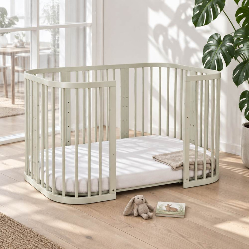 Cuna evolutiva 7 en 1 W2 Waldin - Charlie - NATURAL