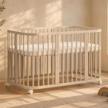 Lit bébé évolutif 7 en 1 - Charlie - NATUREL