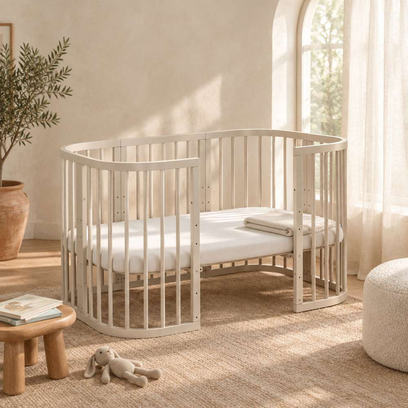 Lit bébé évolutif 7 en 1 - Charlie - NATUREL