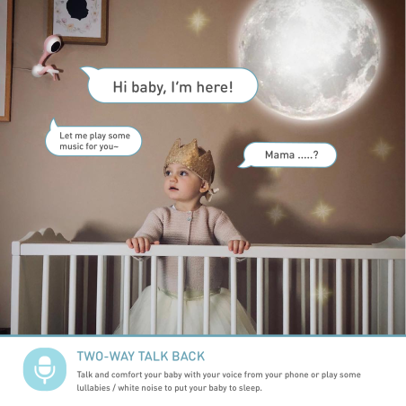 Parlez à votre bébé à haute voix avec le babyphone vidéo Lollipop