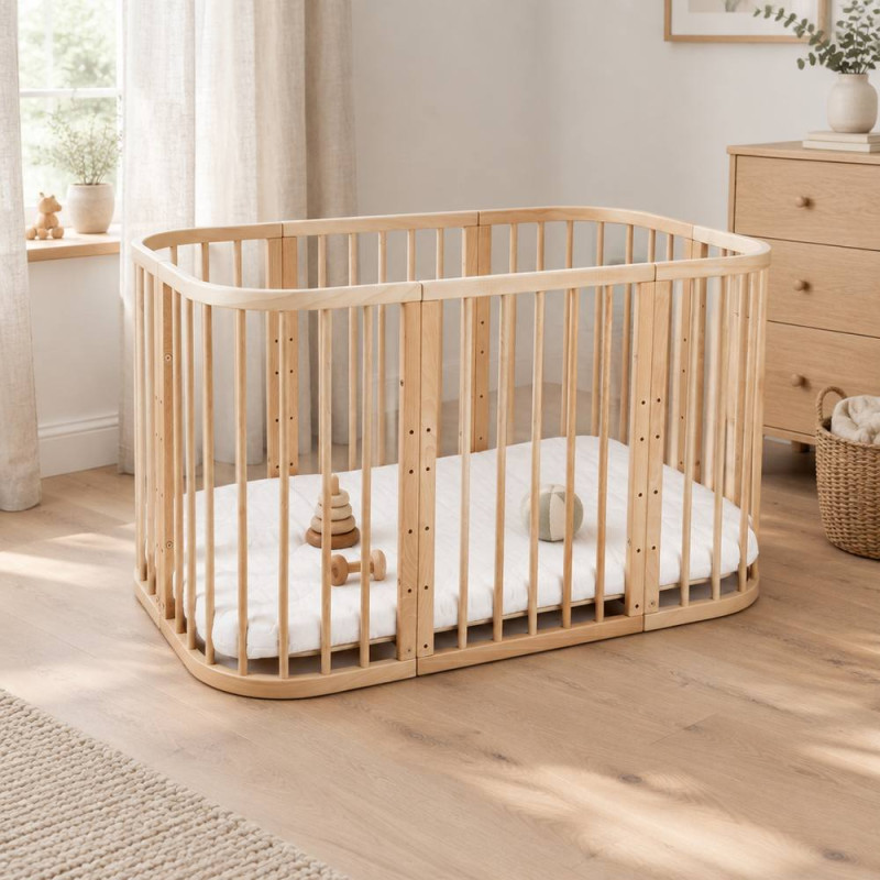Cuna evolutiva 7 en 1 W2 Waldin - Charlie - NATURAL