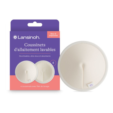 Coussinets d'allaitement lavables x4 Lansinoh