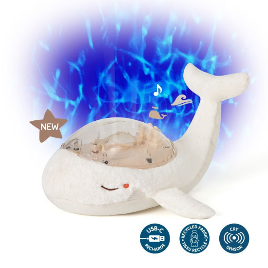 Projecteur océan Tranquil Baleine - Blanc
