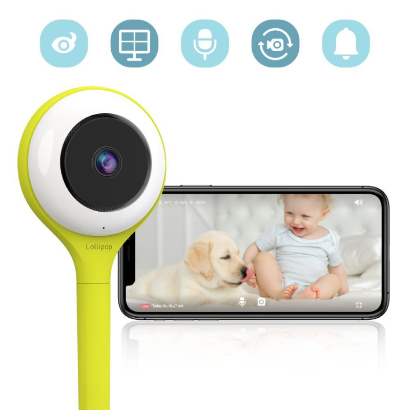 Lollipop camera, babyphone video wifi - Bleu